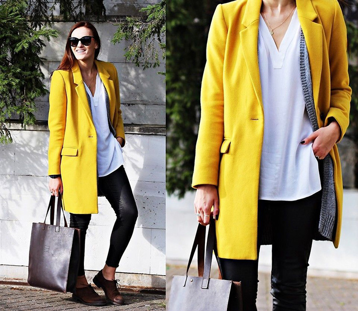 مدل لباس رنگ سال 2021 برای خانم ها (زرد و خاکستری) + عکس