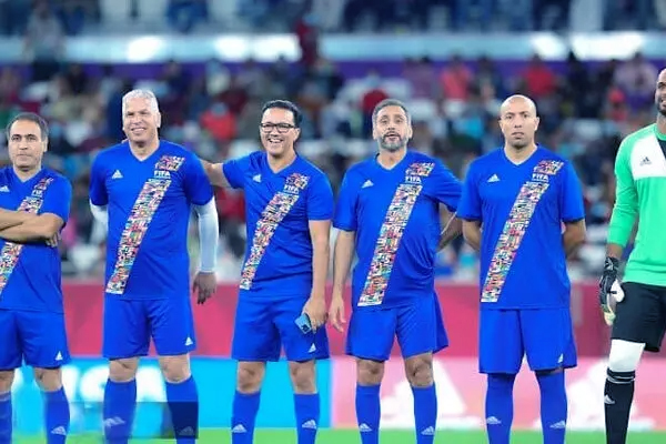 حضور مهدی مهدوی کیا در بازی منتخب جهان و عرب حضور مهدی مهدوی کیا در بازی منتخب جهان و عرب
