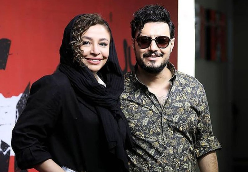 مه لقا باقری و همسرش جواد عزتی
