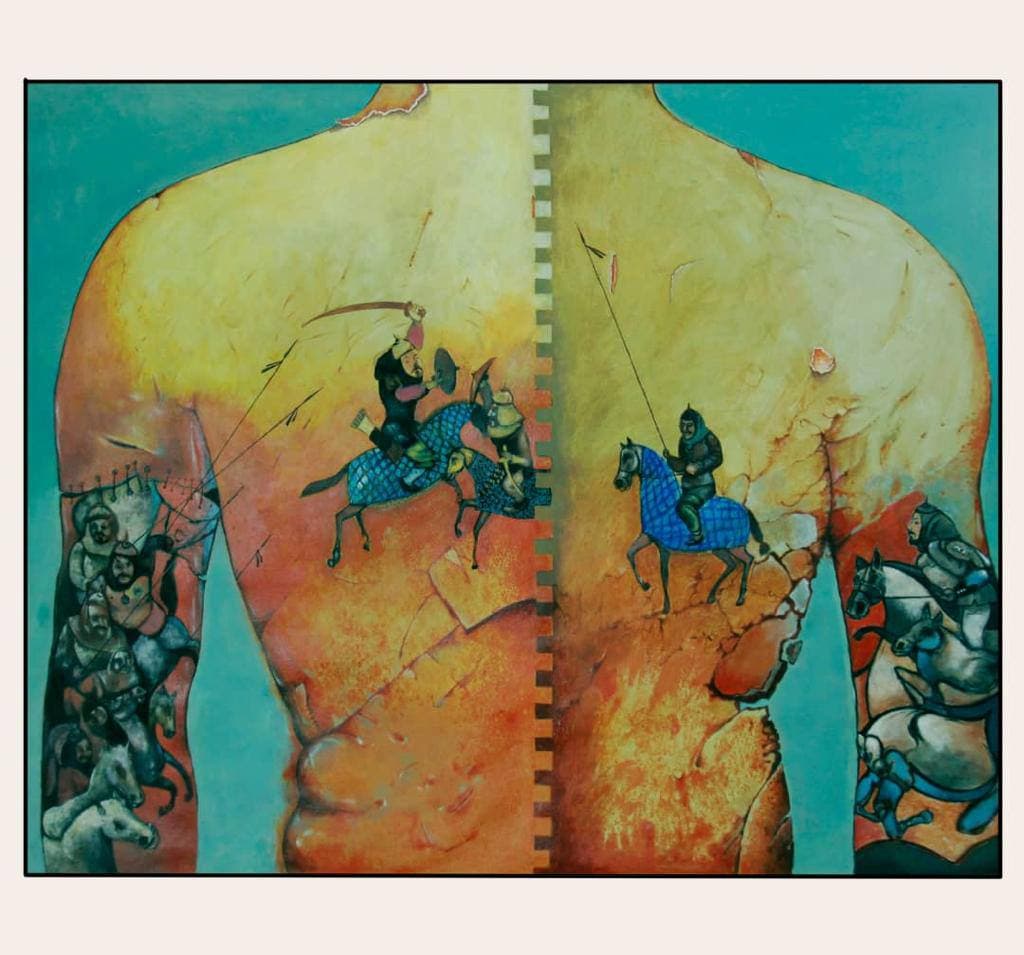 عنصر خط و حضور اقلیم در نقاشی های احمد پرمو