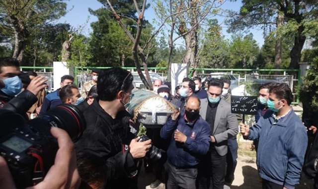 پیکر آزاده نامداری در قطعه هنرمندان به خاک سپرده شد + عکس
