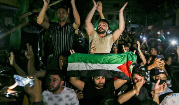پیروزی فلسطین بر اسرائیل و جشن در خیابان‌های فلسطین