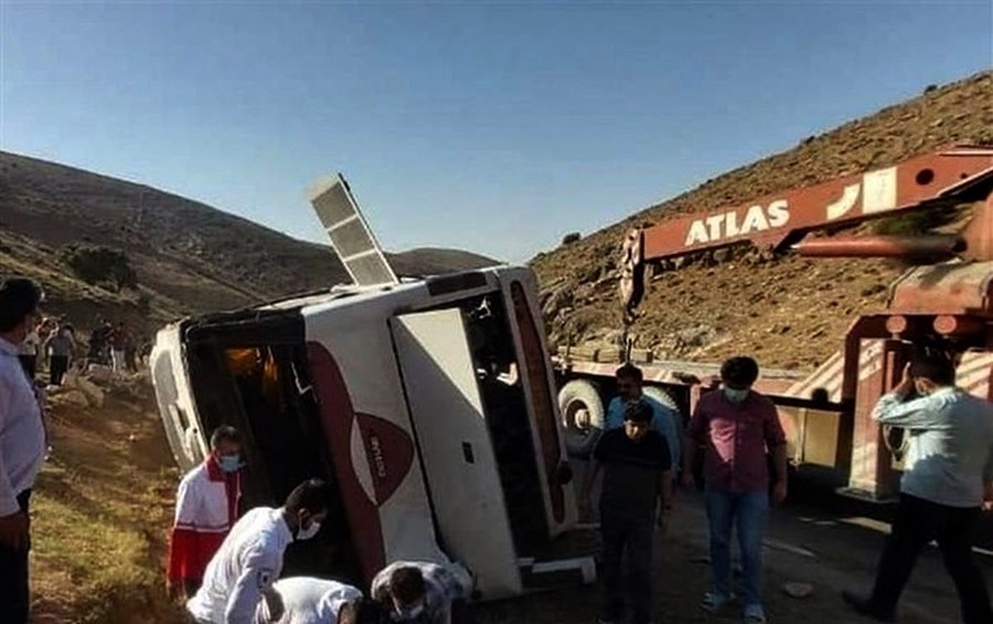 بازداشت راننده اتوبوس حامل خبرنگاران
