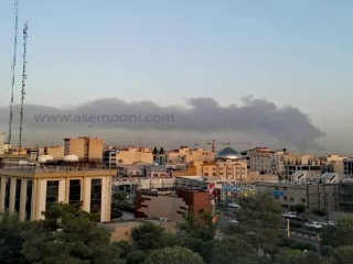 آتش‌ سوزی گسترده در پالایشگاه نفت جنوب تهران