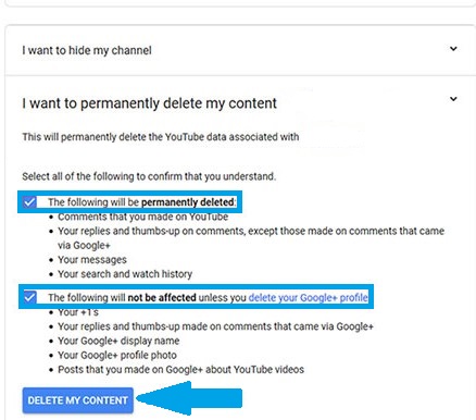 آموزش تصویری حذف کانال یوتیوب