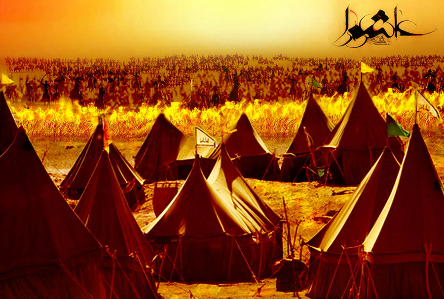 علت آتش زدن خیمه در ظهر عاشورا چیست ؟