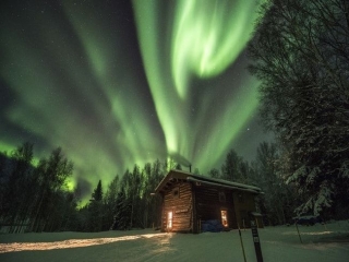 جدیدترین عکس شب قطبی در فنلاند