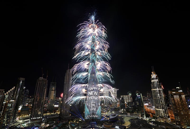 آتش بازی سال 2022 بر فراز برج خلیفه دبی