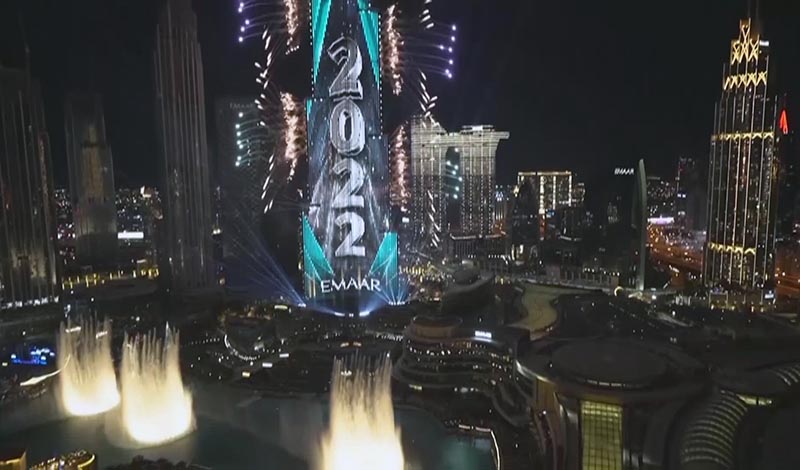 آتش بازی در آسمان خراش برج خلیفه دبی و شروع سال 2022