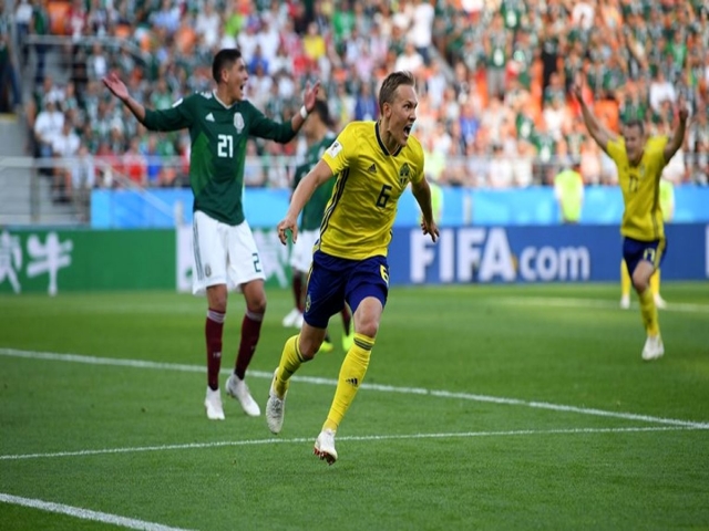 سوئد 3 - 0 مکزیک ; صعود فوق‌العاده به مرحله حذفی