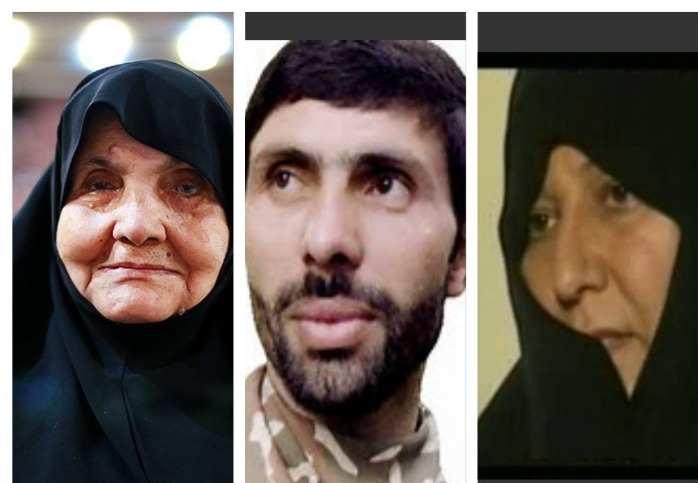 همسر شهید صیاد شیرازی (سمت راست) و مادر شهید صیاد شیرازی (سمت چپ)