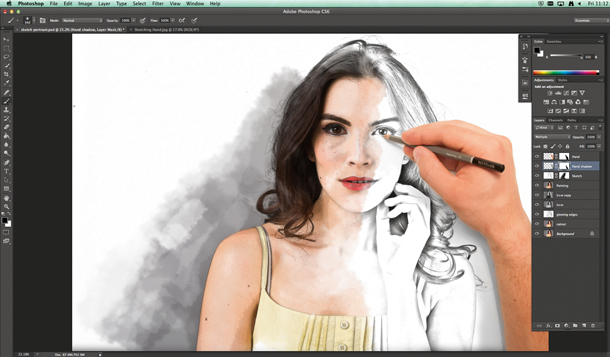 تکنیک نقاشی آمیخته