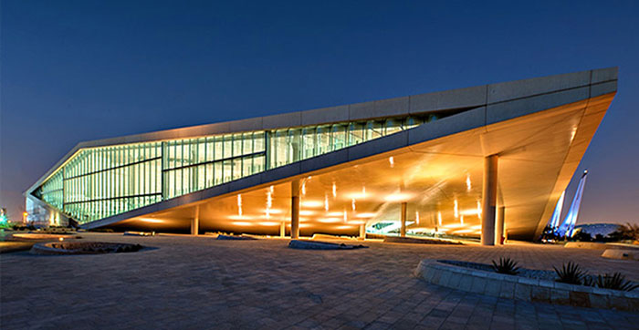 نما بیرون ساختمان کتابخانه ملی قطر