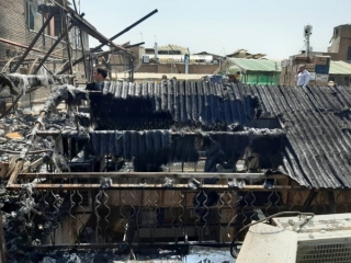 بازار کفاشان تهران در آتش سوخت!