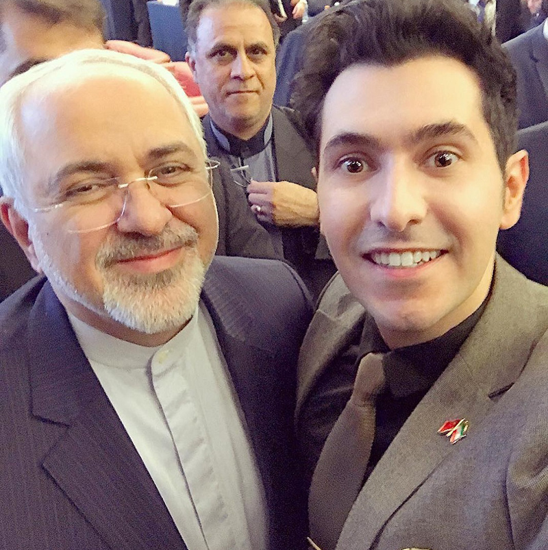 آرش استیلاف و دکتر ظریف وزیر امورخارجه پیشین ایران در چین