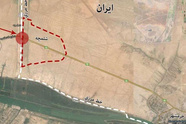 نقشه شلمچه ایران در مرز ایران-عراق