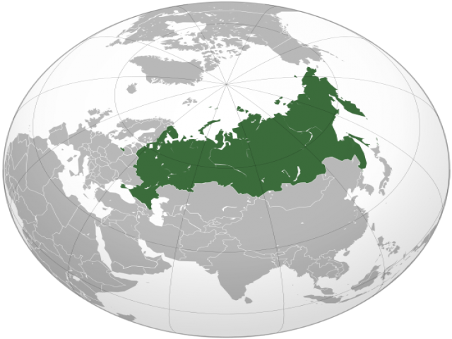 نقشه کامل روسیه به زبان فارسی