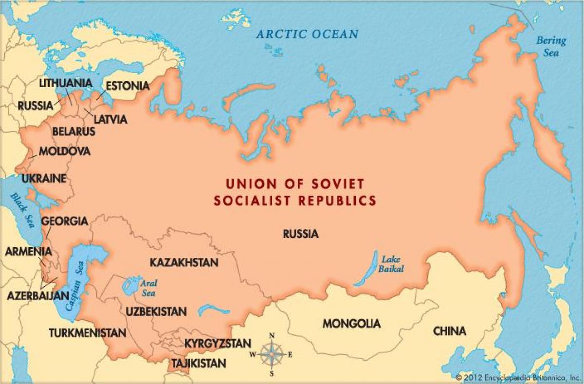 نقشه روسیه قدیم (اتحاد جماهیر شوروی)
