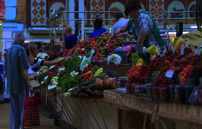 بازار خیابانی در شهر کی یف