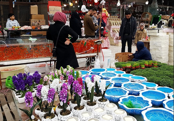 بازار گل مشهد در ایام قبل از نوروز