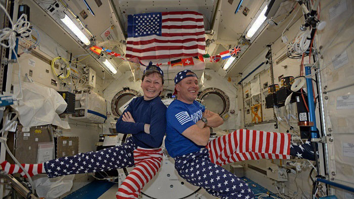 برگزاری جشن استقلال امریکا در ایستگاه بین المللی فضایی