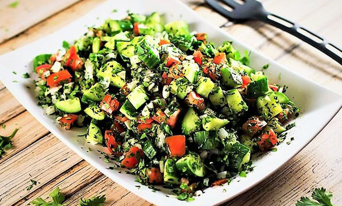 طرز تهیه سالاد شیرازی