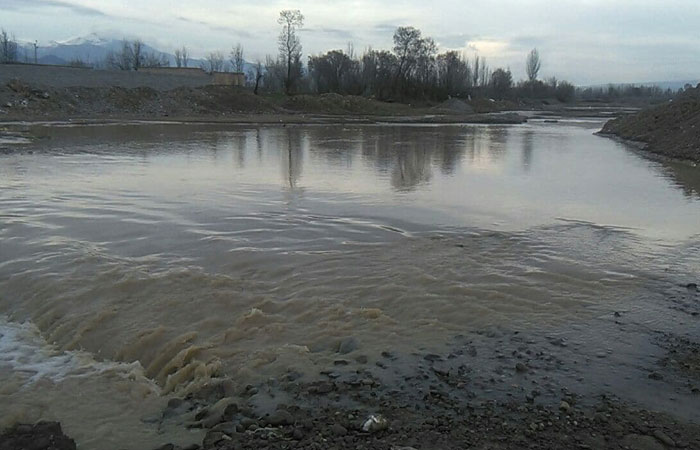 رودخانه زيلبرچای در قسمت شمالی روستای دولت آباد مرند