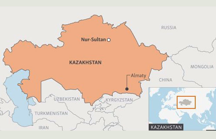 قزاقستان روی نقشه
