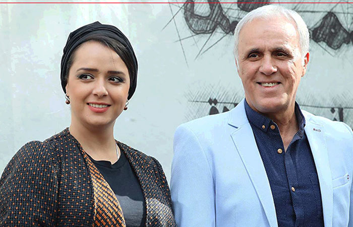 حمید علیدوستی به همراه دخترش ترانه علیدوستی در اکران فیلم سمفونی حمید