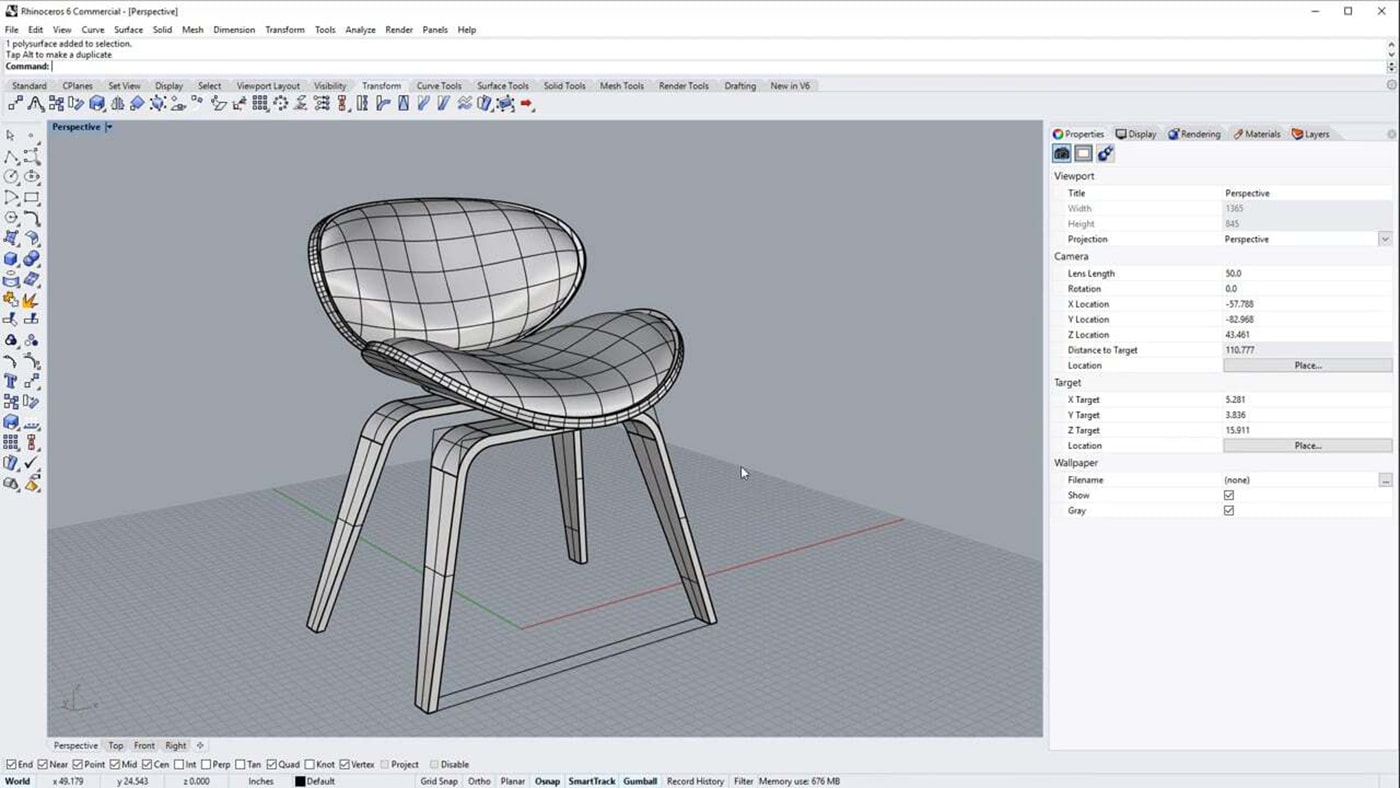 طراحی مبل و صندلی در نرم افزار