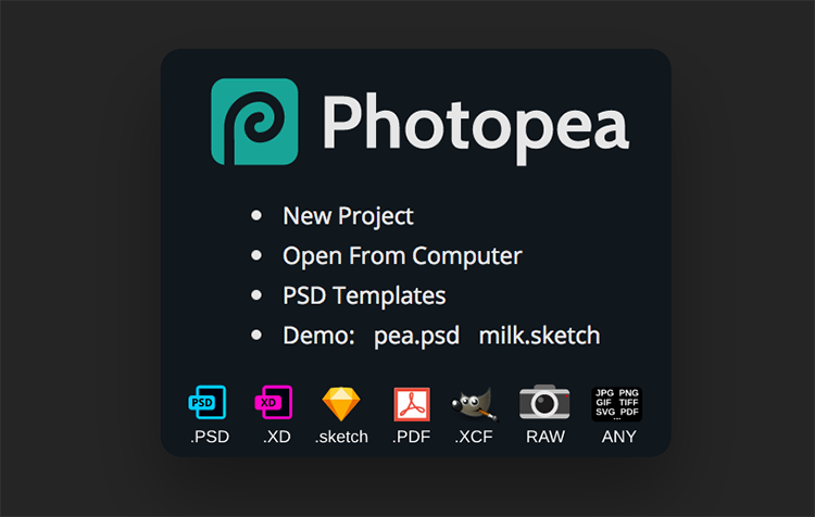 اپلیکیشن Photopea (فتوشاپ آنلاین)