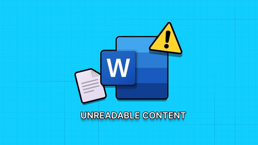 رفع خطای word found unreadable content