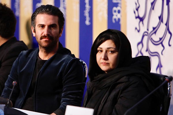 هوتن شكيبا و باران کوثری در جلسه مطبوعاتي عامه پسند هوتن شكيبا و باران کوثری در جلسه مطبوعاتي عامه پسند