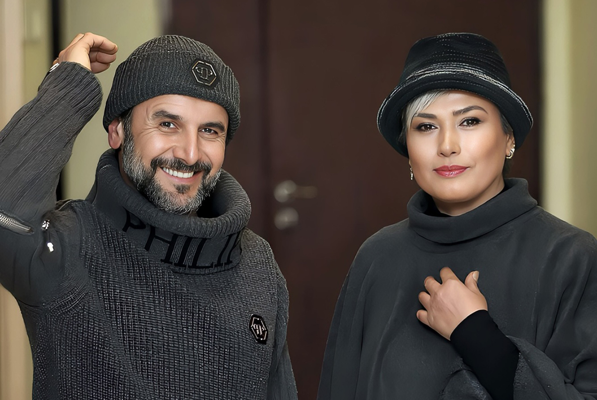 امین حیایی و لادن مستوفی در اکران فیلم برف آخر