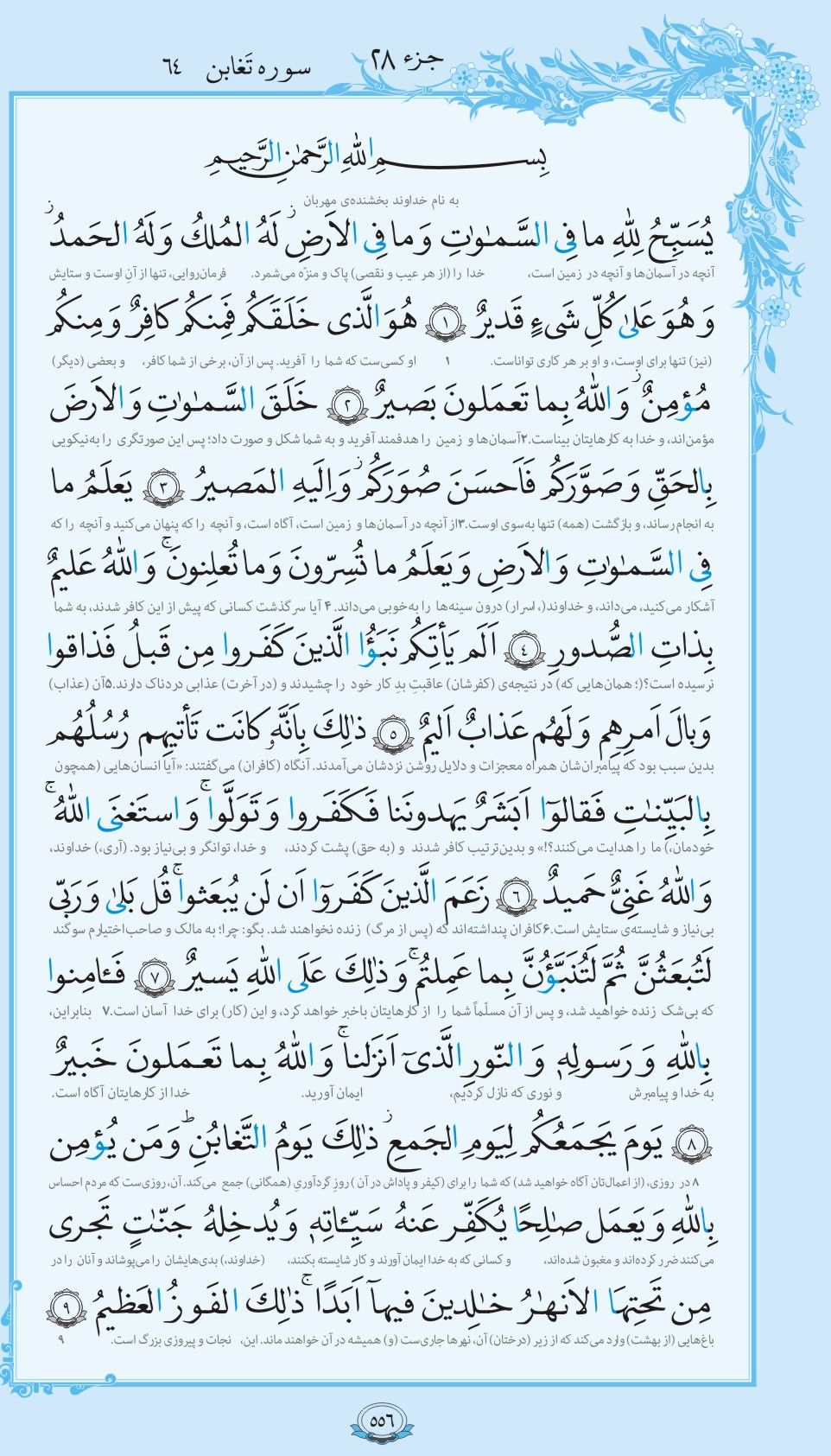 سوره التغابن همراه با ترجمه