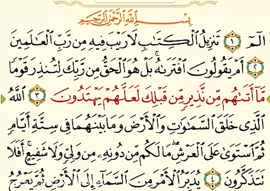 تفسیر سوره السجده
