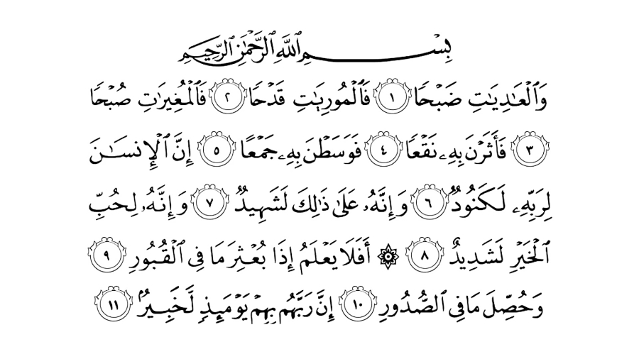 تفسیر سوره العادیات