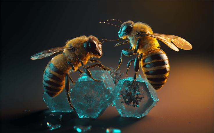 ساختار زنبور عسل و باروری گل ها
