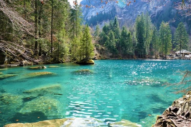 Blausee lake in Switzerland