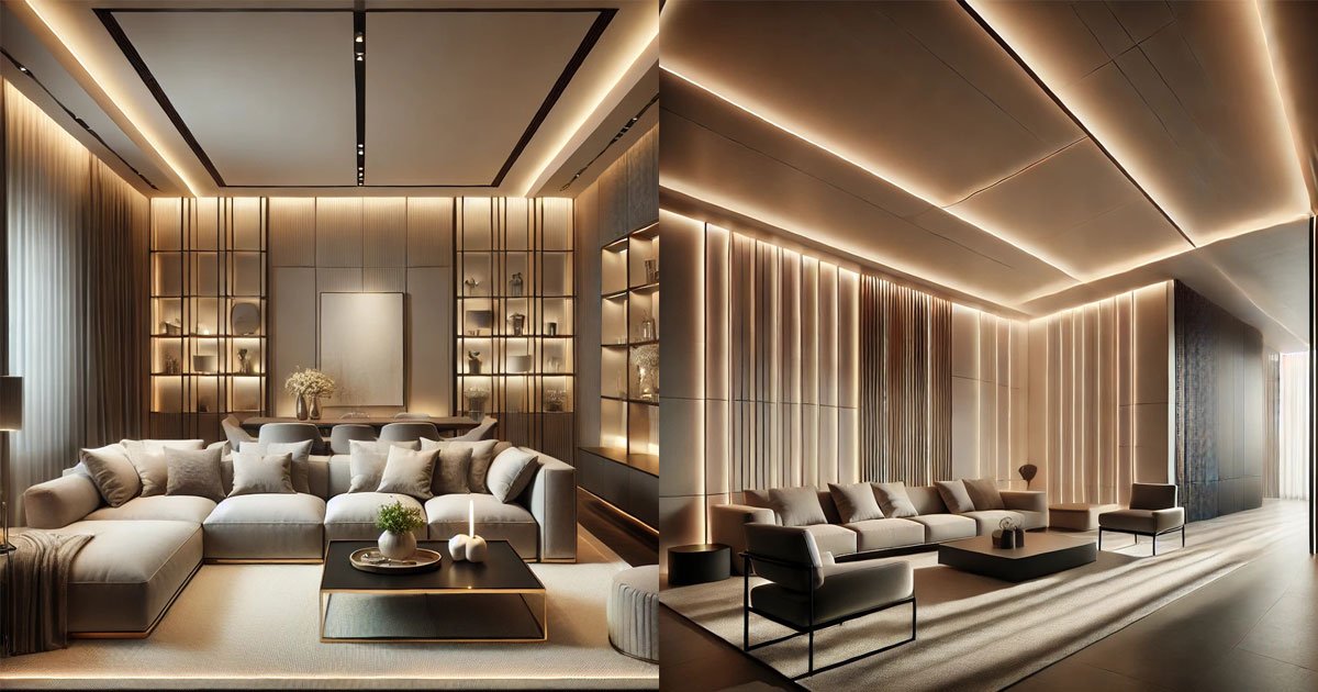 استفاده از نور خطی در طراحی داخلی: همه‌چیزهایی که باید بدانید