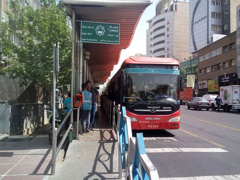 ساعت کار خطوط بی آر تی تهران