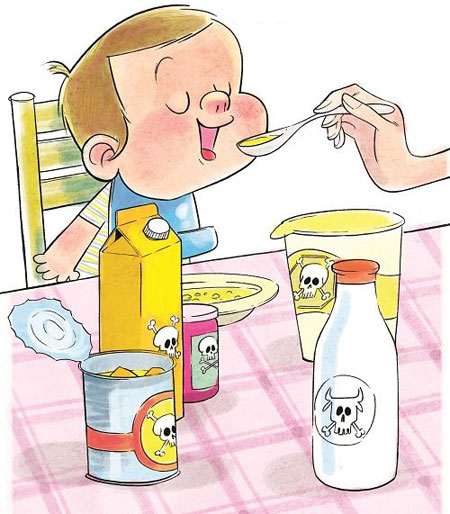 کاریکاتور خوردن روغن پالم