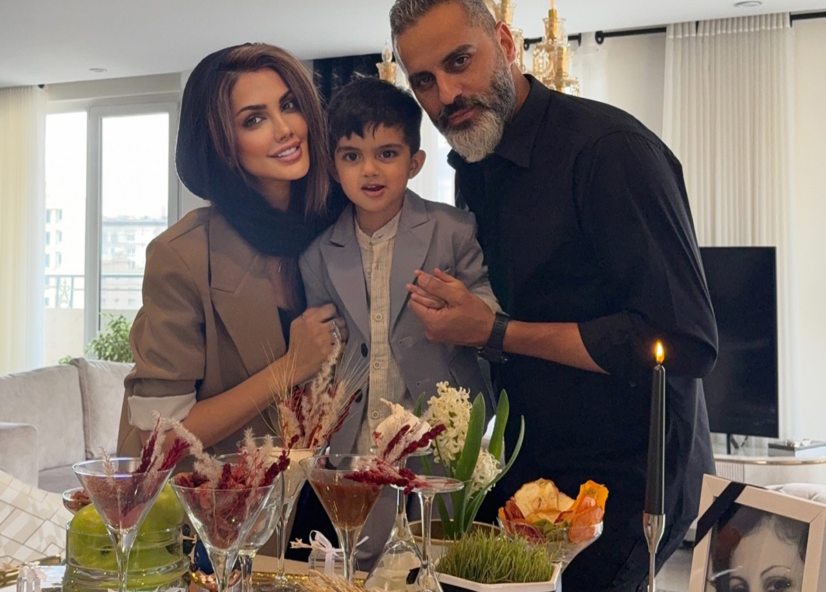 تصاویر نوروزی بازیگران و خوانندگان در کنار سفره هفت سین