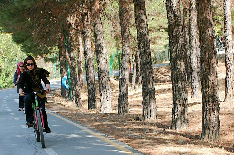 پیست دوچرخه سواری پارک جنگلی چیتگر
