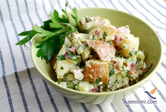 طرز تهیه سالاد سیب زمینی