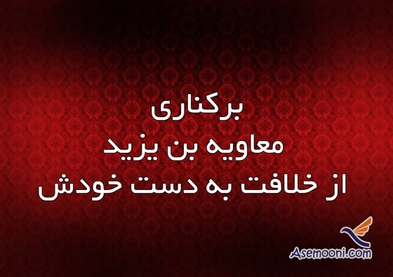 25 ربيع الثانى؛ خلع و برکناری معاویه بن یزید به دست خودش از خلافت (64 ق)
