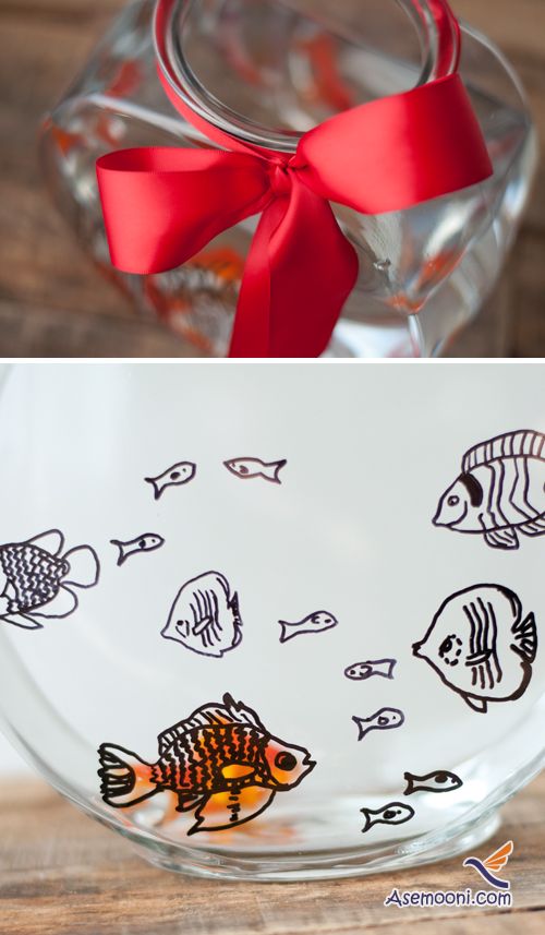 Fish bowl decorated(4)