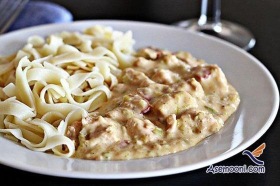 چیکن استروگانف، خوراک مرغ روسی