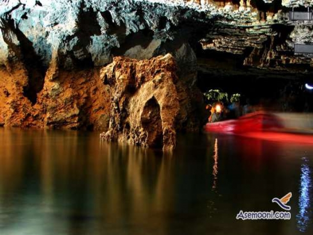 بزرگترین غار آبی آسیا - غار قوری قلعه کرمانشاه