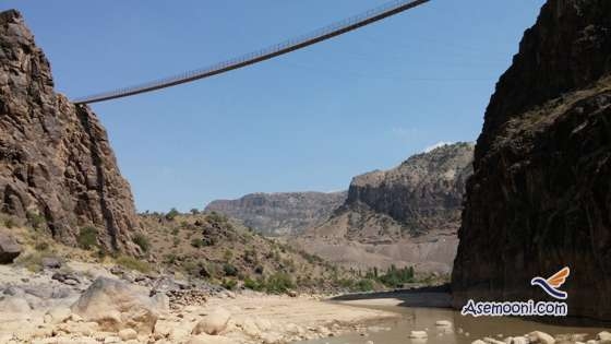 پل معلق پیرتقی در هشتجین اردبیل هیجان انگیز ترین وبلندترین پل ایران